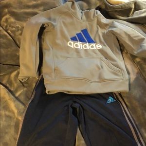Adidas boys hoodie set size s-8